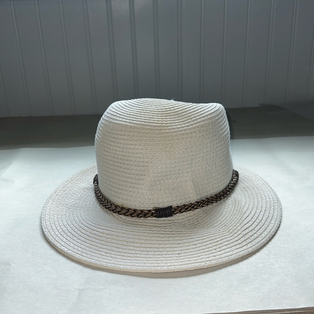 EUC Jacobson hat straw sun visor with braided band